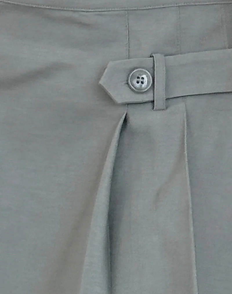 Ahanu Pleated Mini Skirt in Grey - Image 5