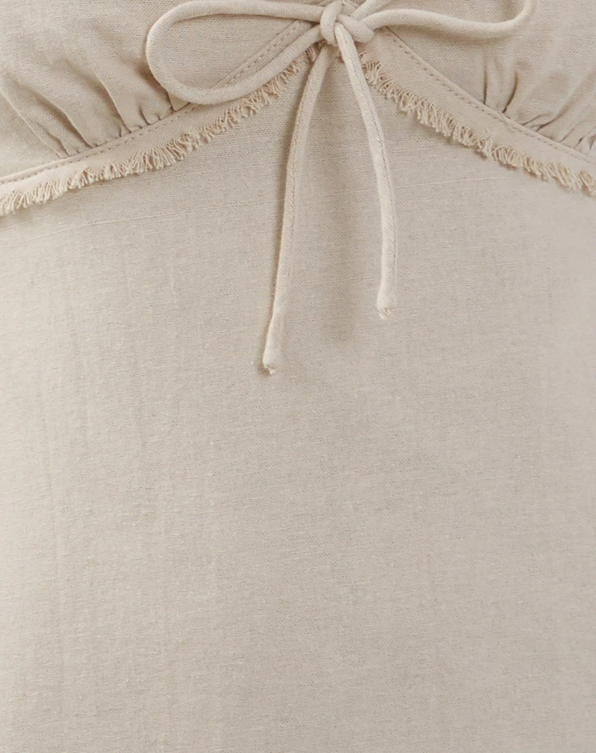 Anatari Mini Dress in Ecru Linen - Image 5