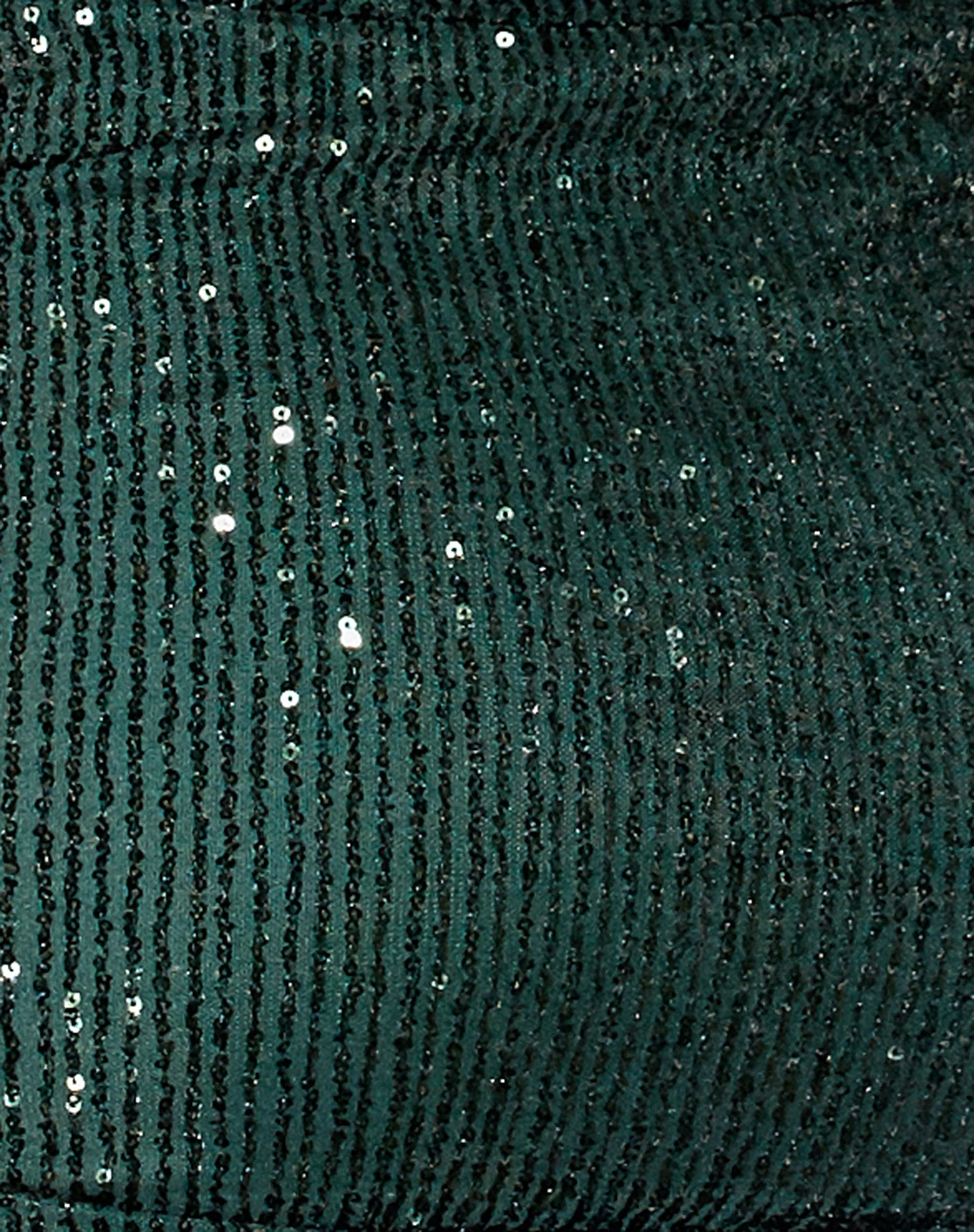 Ardilla Bodycon Dress in Drape Sequin Forest Green - Image 5