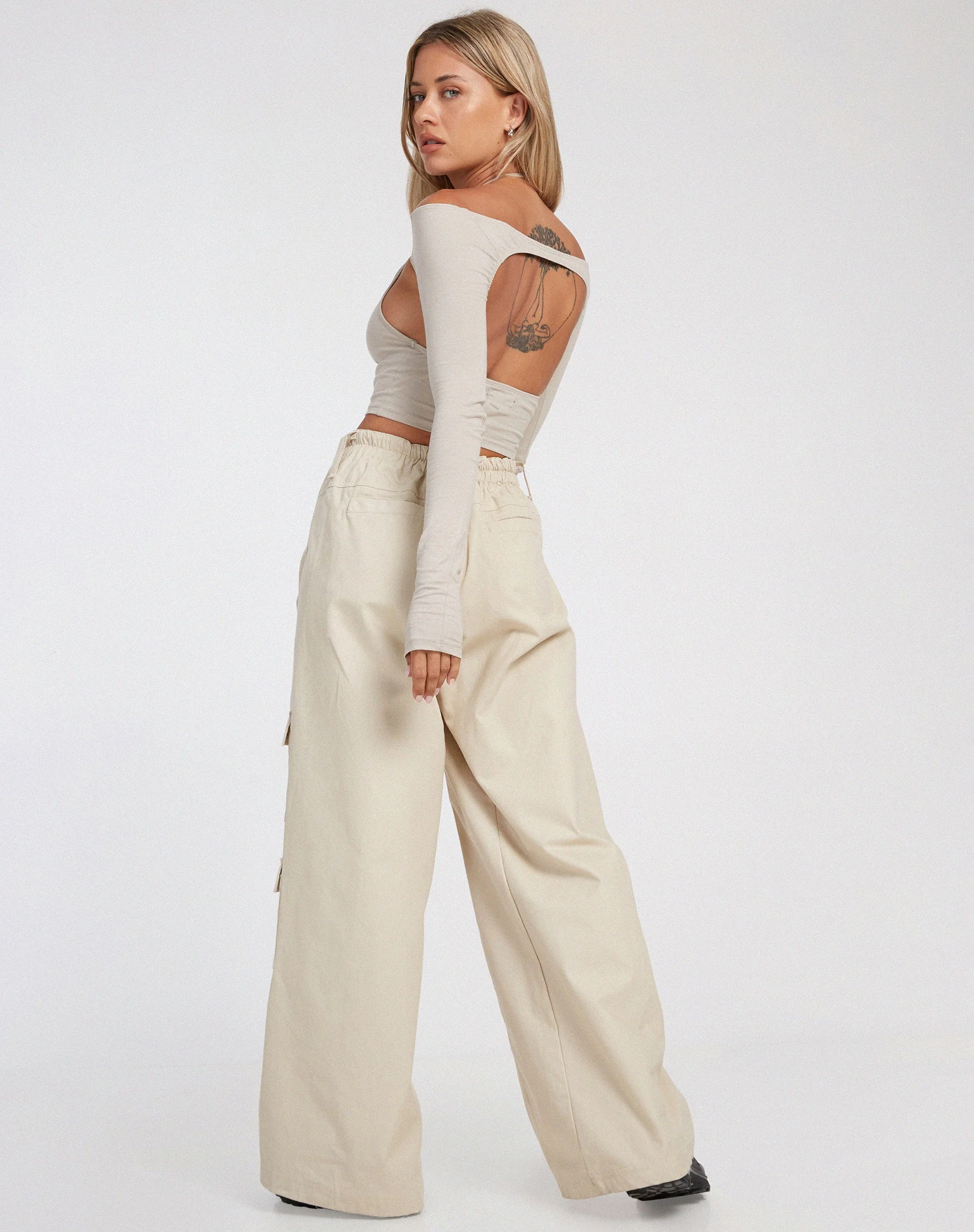 Brandy Long Sleeve Top in Coconut Milk - Image 4