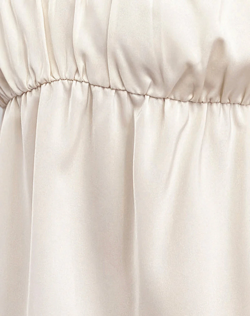 Camden Longline Cami Top in Satin Ivory - Image 6