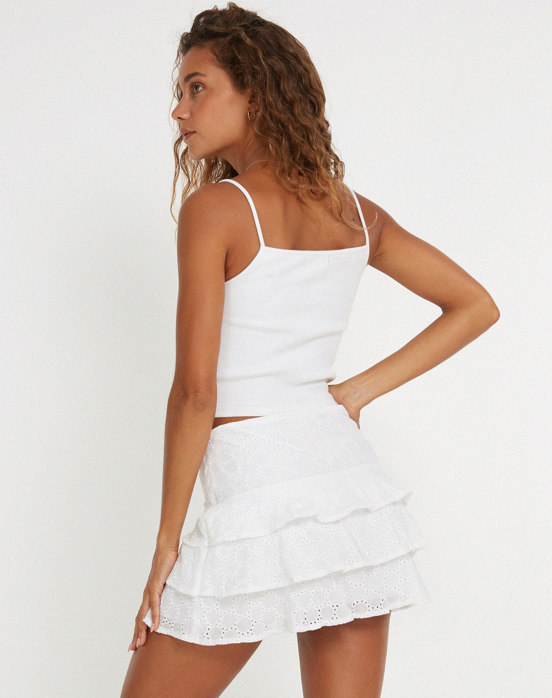 Camigo Mini Skirt in White - Image 3