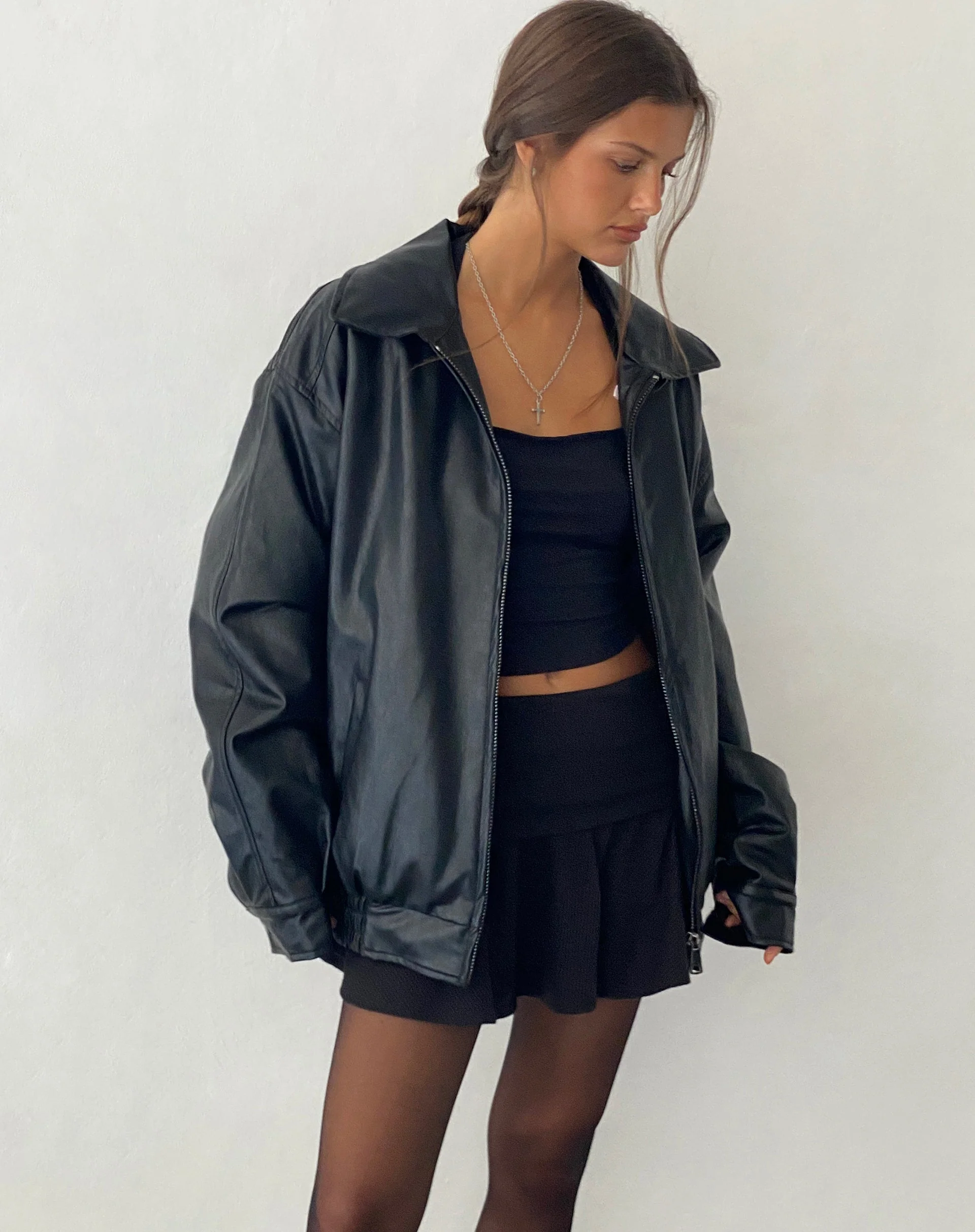 Cavita Jacket in Pu Black - Image 3