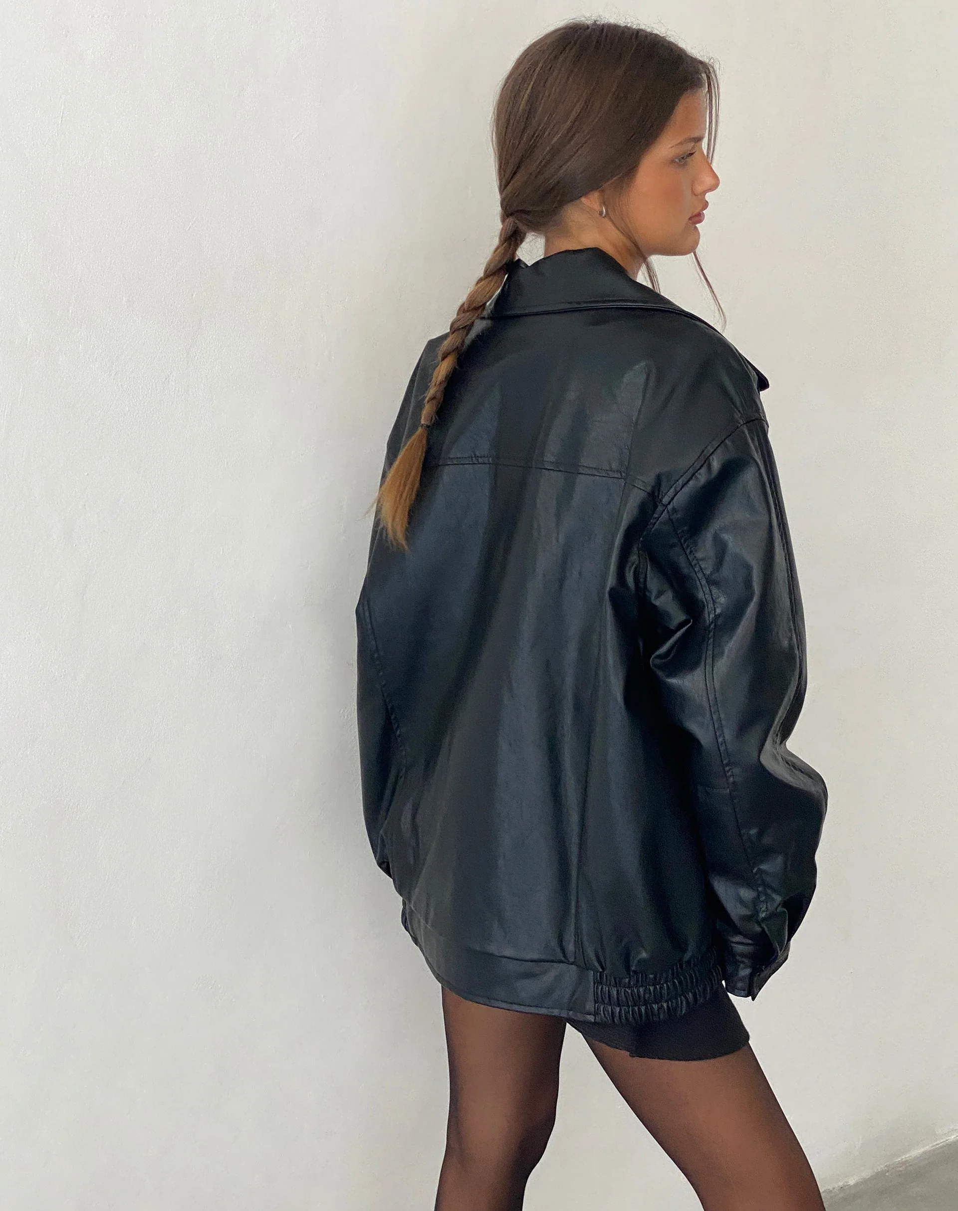 Cavita Jacket in Pu Black - Image 4