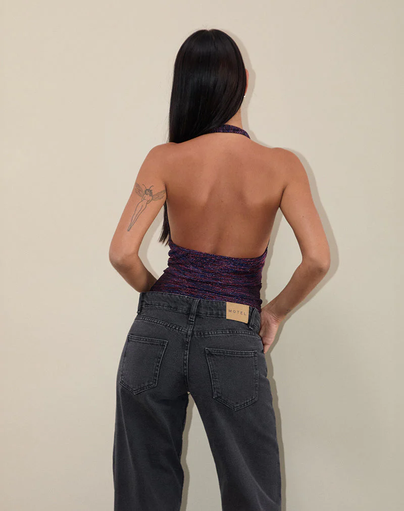 Cosimo Halter Neck Top in Multicolour - Image 3