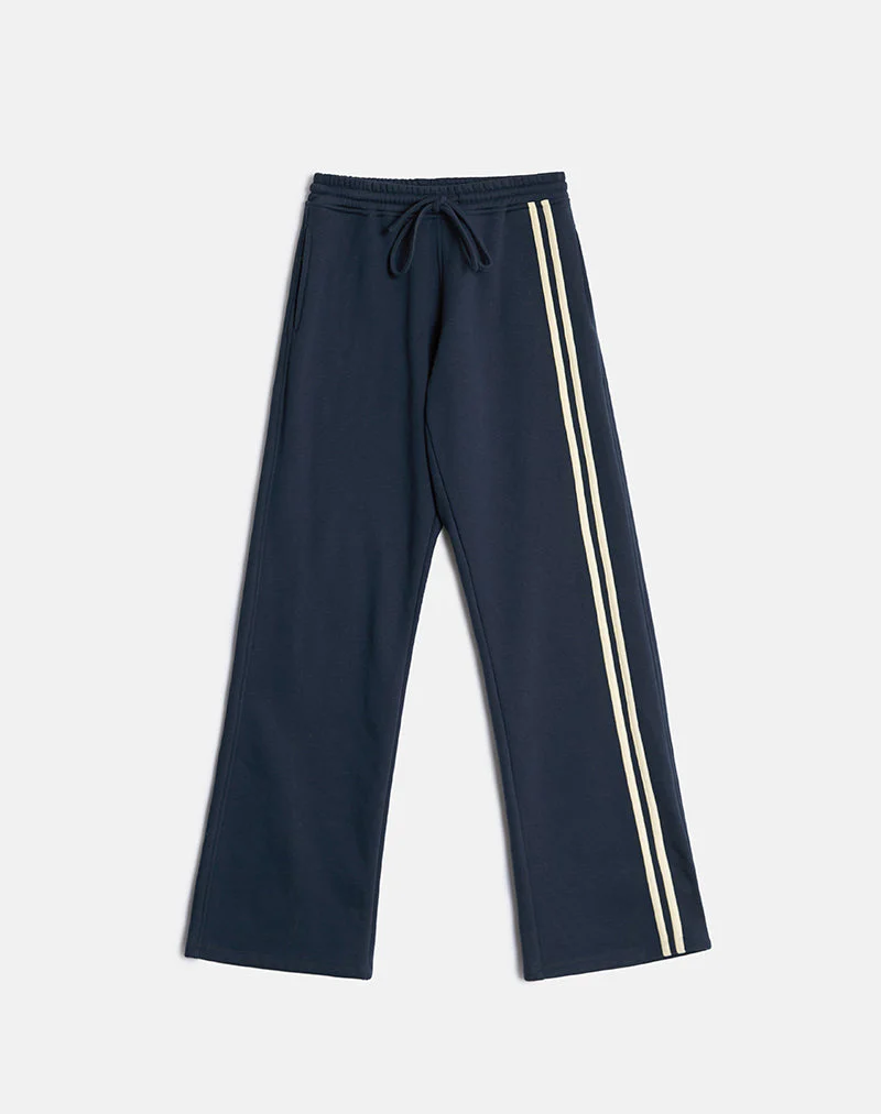 Covero Jogger in Navy with Buttermilk Binding - Image 3