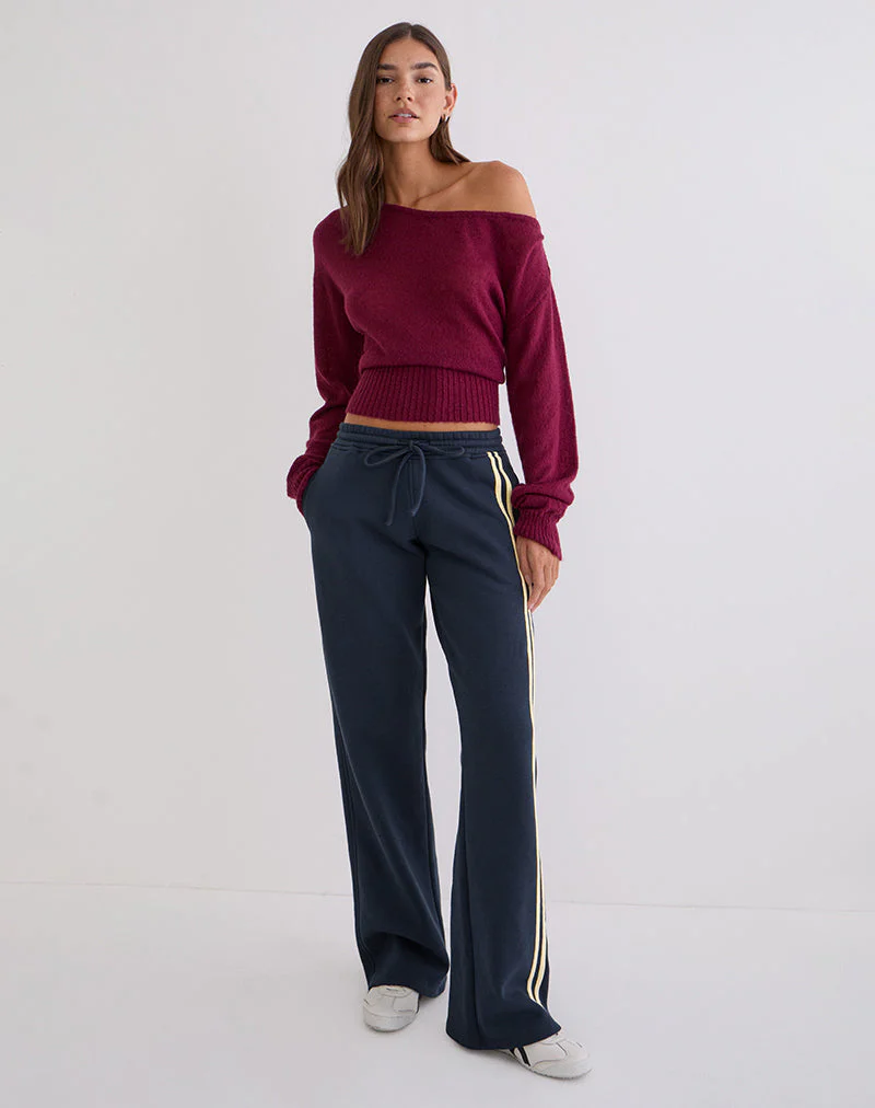 Covero Jogger in Navy with Buttermilk Binding - Image 4
