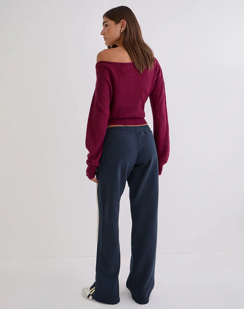Covero Jogger in Navy with Buttermilk Binding - Image 5