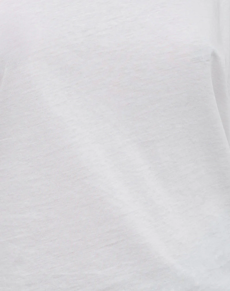 Damian Off The Shoulder Long Sleeve Basic Top in Ivory - Image 6