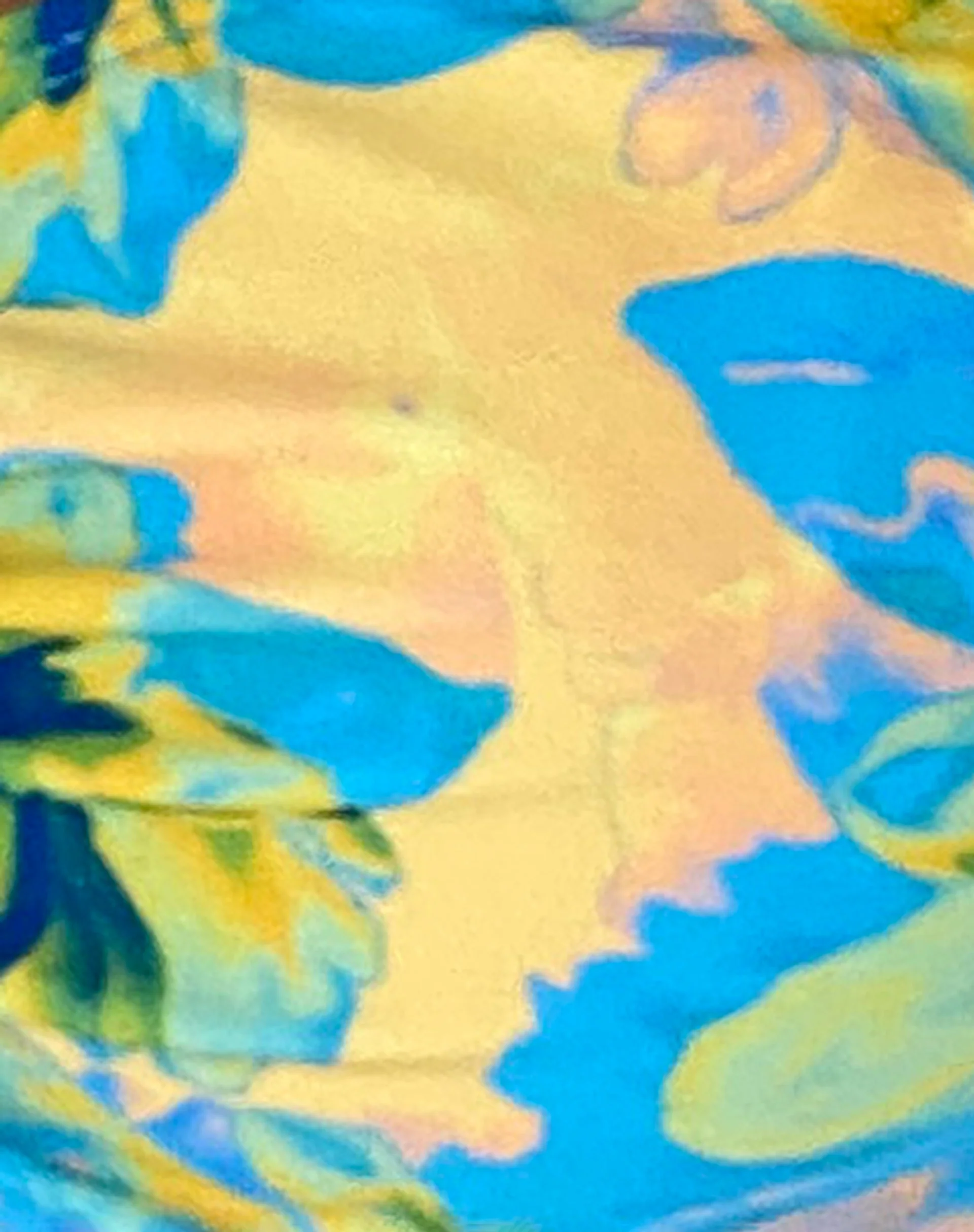 Farida Bikini Bottom in Blue Watercolour Floral - Image 7