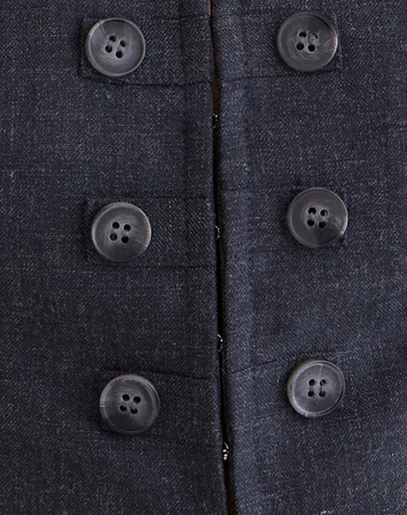 Kariso Corset Top in Tailoring Grey Blue - Image 6