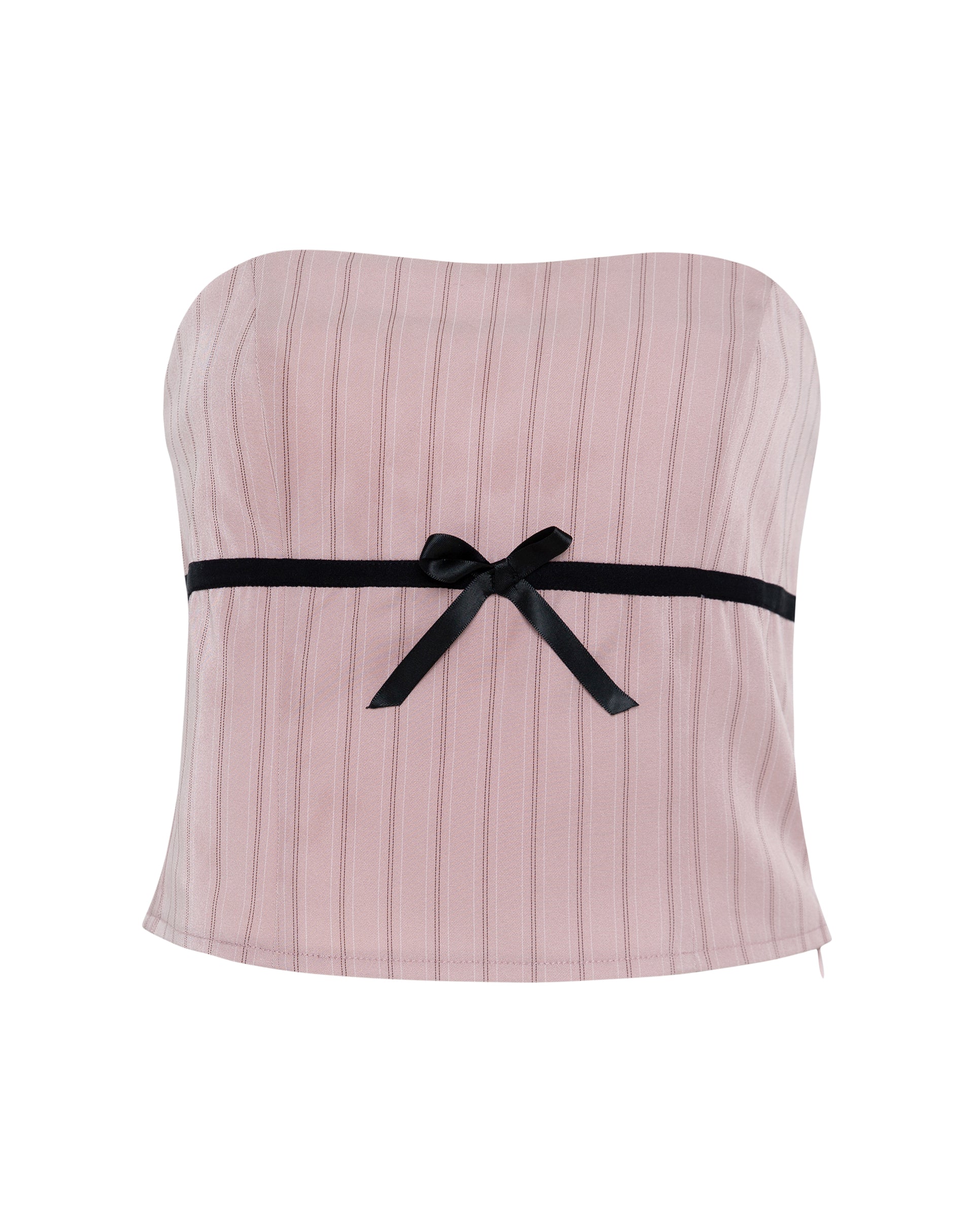 Leggy Tube Top in Tailoring Blush Pinstripe - Image 7