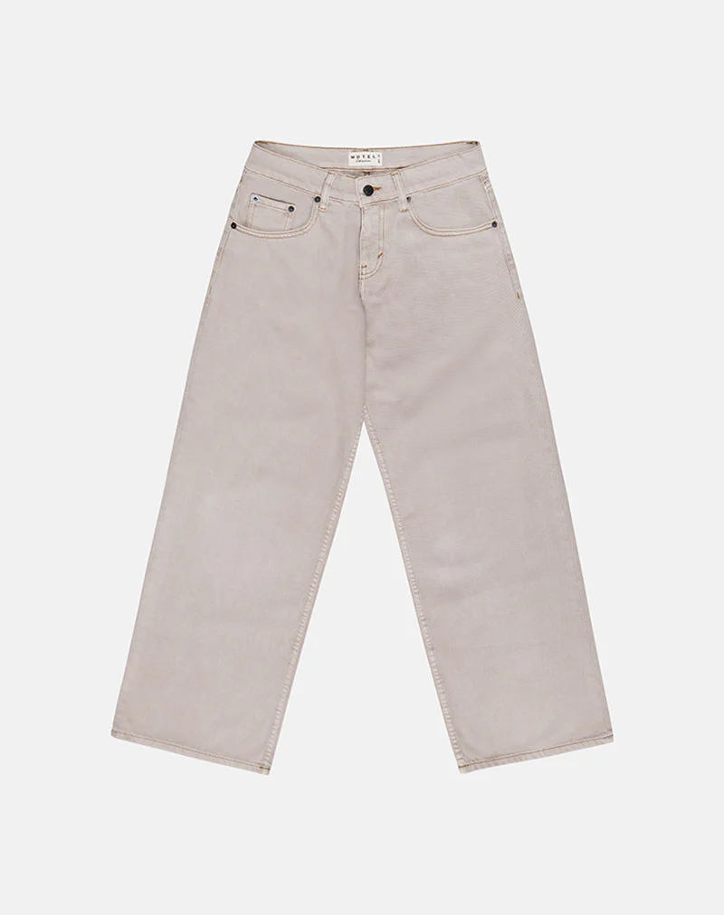 Low Rise Roomy Jeans in Pebble - Image 7