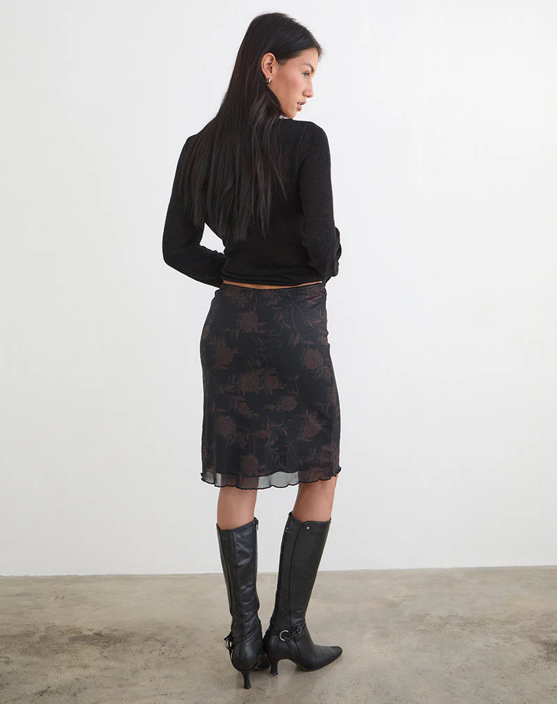 Rajhu Midi Skirt in Dynamic Rose - Image 5