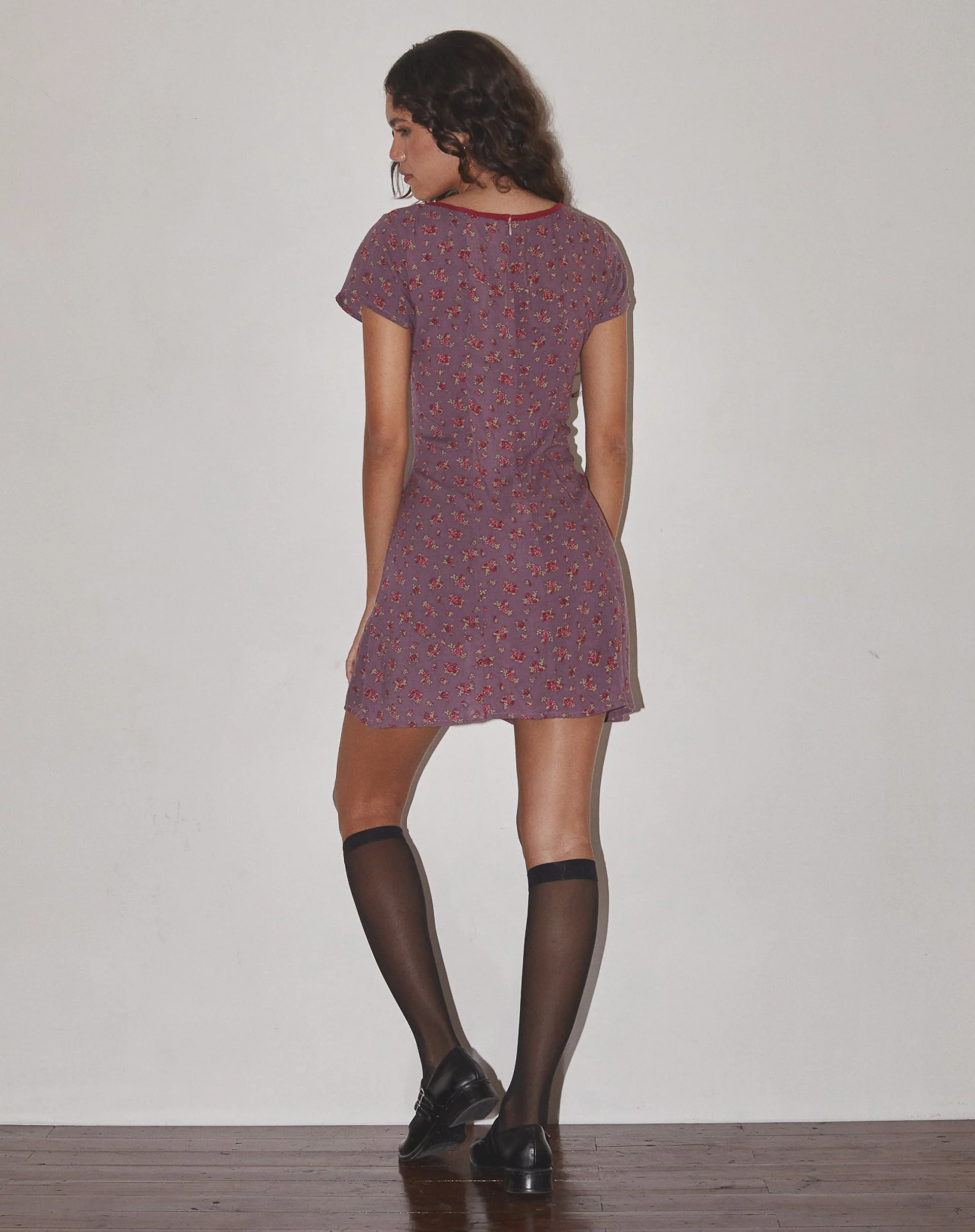 Vaiso Mini Dress in Flowing Rose Deep Purple - Image 5