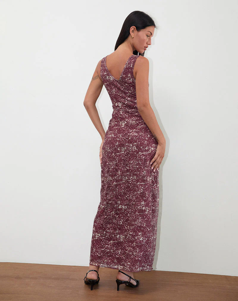 Vatika Maxi Dress in Abstract Leo Spot - Image 3