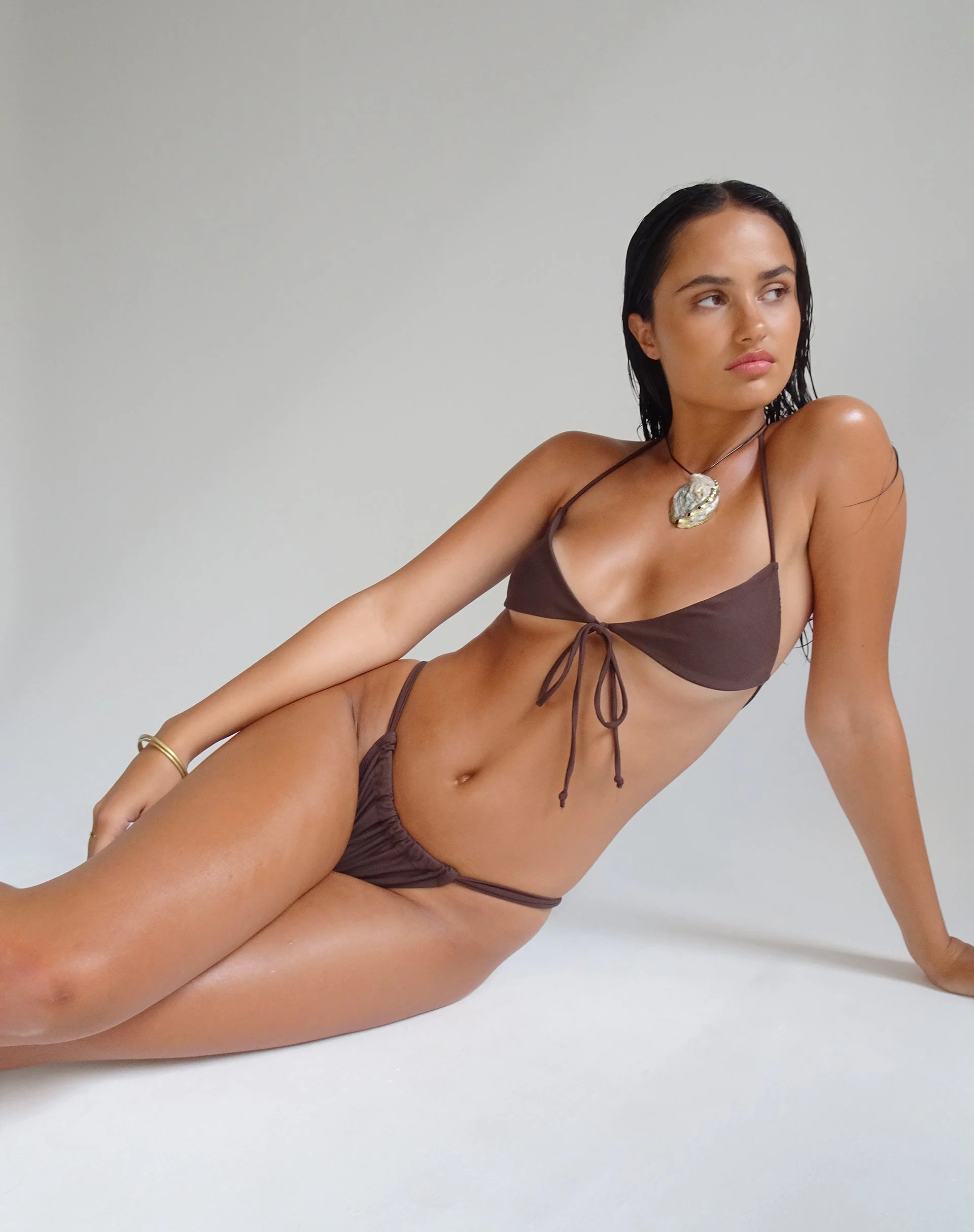 Voltera Bikini Bottom in Coconut Brown - Image 5