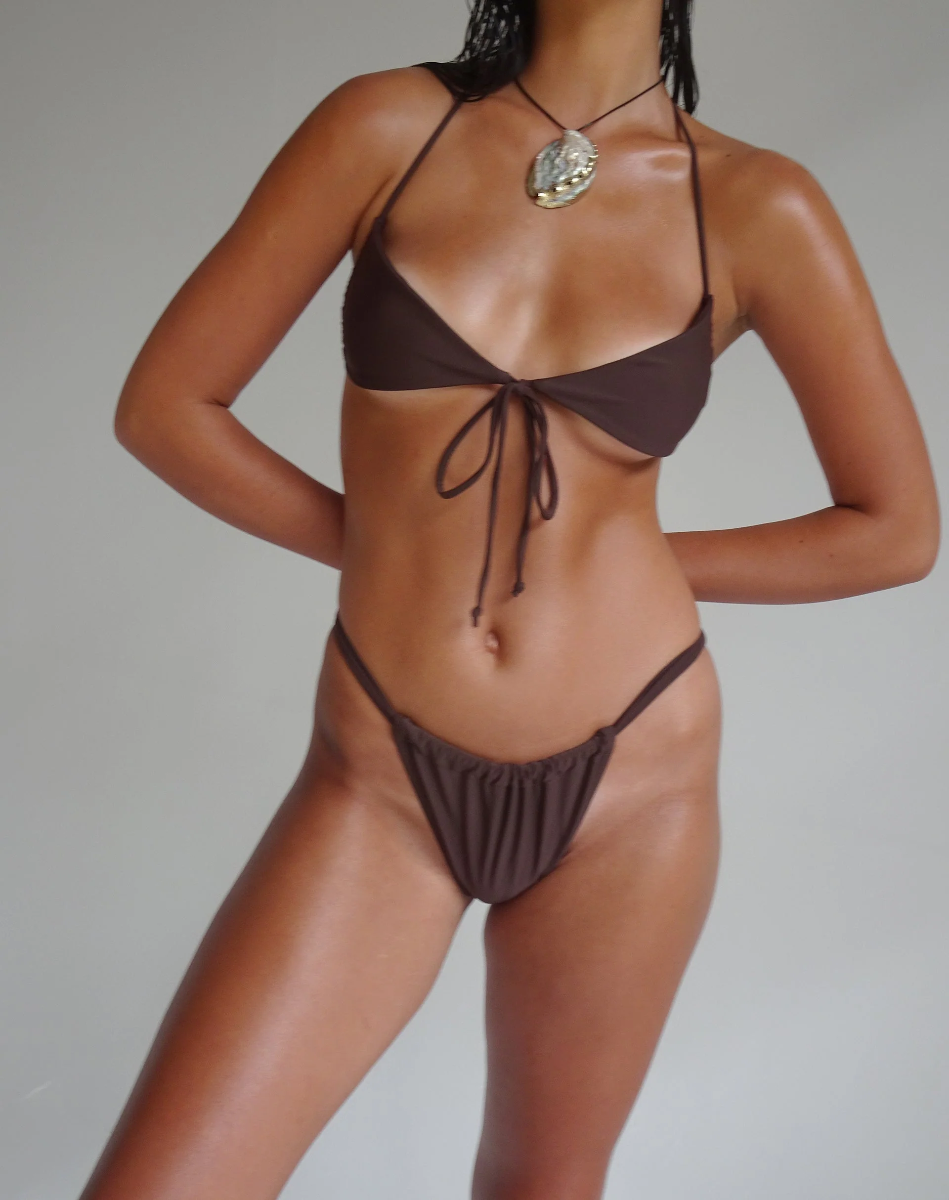 Voltera Bikini Bottom in Coconut Brown - Image 6