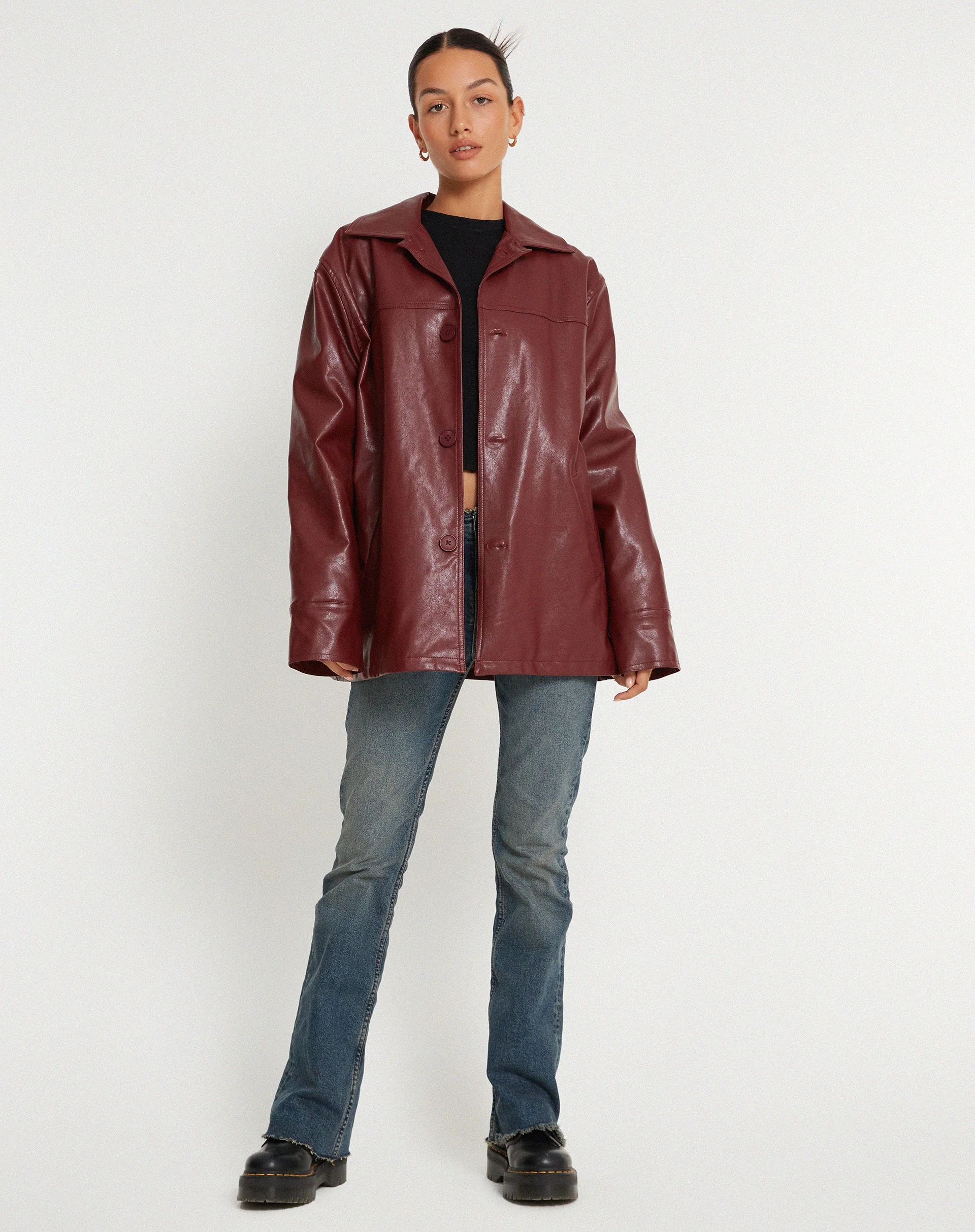 Walta Jacket in PU Redwood - Image 6