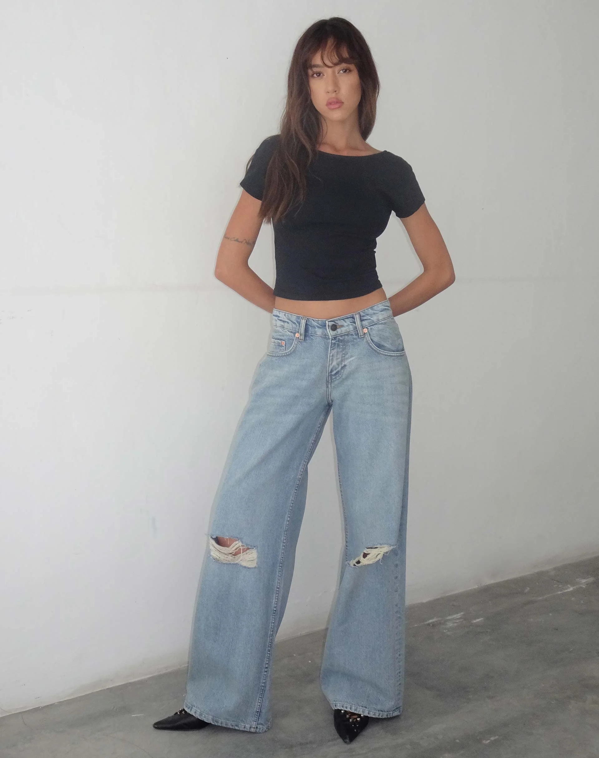 Xiwang Crop Top in Black - Image 4
